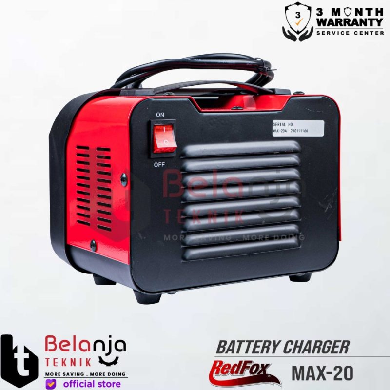 Redfox Battery Charger Max 20 A Cas Setrum Aki ACCU Mobil Max20A - Image 3